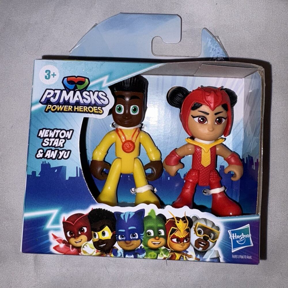 PJ MASKS Power Heroes 2023 Super Hero Figure 2 Pack Newton & An Yu 2023 NEW RARE